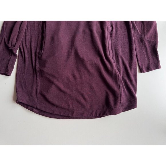 ATHLETA Balance Spiced Cabernet Purple Tencel Jersey Sweatshirt Dress, Size M - Picture 9 of 14